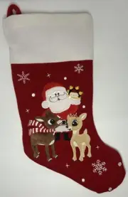 Rudolph the Red Nosed Reindeer Christmas Stocking Santa Clarice Dan Dee