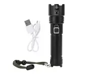 Flashlight Super Bright Adjustable USB Charging Multi‑Functional Waterproof Flashlight
