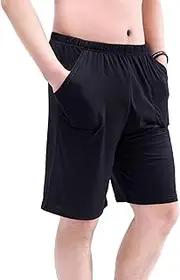 [Tycoonest] Mens Oversized Pyjamas Shorts Bottoms Lounge Nightwear, Jersey Soft Comfy Modal Summer PJ Shorts