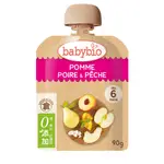 法國BABYBIO 生機蘋果洋梨纖果泥6M+ 90G BABYBIO官方直營店