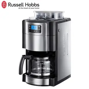 【Russell Hobbs 羅素】全自動研磨咖啡機(20060-56TW)+【HERAN 禾聯】冷熱電動磁浮奶泡機(HMF-06E2)