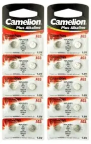 20 Pk Camelion AG3 LR41 392 SR41W LR736 GP92A Plus Alkaline Battery