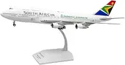 Pre-Built Model Aircraft 35CM Accurate Scale Model Airplane Replica 1/200 South African Airways for Boeing B747-300 ZS-SAU Metal Aircraft Miniature Airplane Model