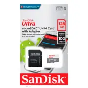 Sandisk Micro SD Card 128GB, Class 10 For Camera Or Cellphone