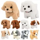 Electronic Robot Dog Soft Fur Walking Barking Puppy Dog Plush Toy for Kids Child