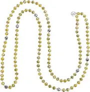 [KELITCH] Faceted Crystal Strand Beaded Necklace Simple Fashion Beadwork Stretch Bracelet Yoga Gifts