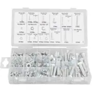 Grip 43163 240 Piece SAE Carbon Steel Zinc Plated Nut & Bolt Assortment Set