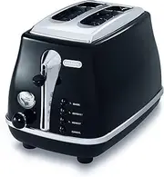 [De'Longhi] Icona Classic Toaster 2 Slice Toaster, Black, CTO2003BK
