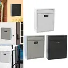 Wall Mount Mailbox with Lock Postbox Post Letter Retro Drop Box Letterbox Mail