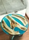 Blue Epoxy Resin River Solid Table Top Coffee Furniture Kitchen Accessories Deco