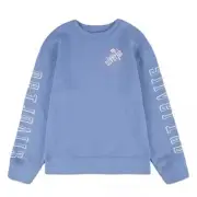 Levi's Silvertab Sweatshirt Boys Size Medium Powder Blue Crewneck Logo Print