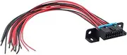 iKKEGOL OBD II J1962F OBD2 16 Pin Female Connector Dash Port Open Tinned Wire Pigtail Full Cables DIY with Underdash Bracket Fixed Harness Assembled Plug in 12"/30cm