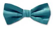 Boy's Blue Solid Satin Pre-Tied Bowtie for Schools - Weddings- NWT