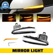 2X Sequential LED Side Mirror Turn Signal Lights Clear For 2019-23 Toyota RAV4 K (for: Toyota)