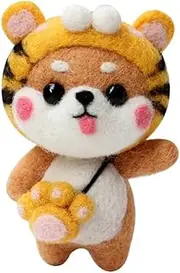 DOITOOL Handmade Craft Kit Japanese Dog Plush Felting Kit for Boys and Girls and Adult DIY Craft Projects