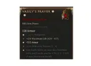 Diablo 4 Season 8 Vasily's Prayer 2GA 4.9% Unique Helm Druid Gear Item Equipment