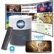 Smart 1080P HD Android WiFi Bluetooth Video Projector Home Theatre Cinema HDMI