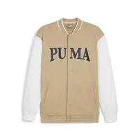 在飛比找PChome24h購物優惠-PUMA 外套 基本系列 SQUAD 卡其白 棒球外套 男 