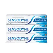 Sensodyne Toothpaste Extra Fresh Gel Combo pack, Sensitive tooth paste 75 gm x 3