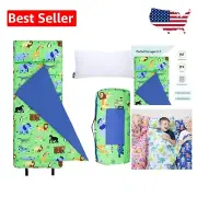 Travel-Friendly Original Nap Mat with Pillow - Wild Animal Design for Kids