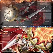 sabermaster DTCG Playmat 2 Player playmat Duel Mat Gaming Competition Pad Mat Card Binder Deck 60 * 60CM 23.6x23.6in