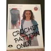 New Plymouth Yarn A472 Adriafil Puff Crochet Ladies Shawl Pattern