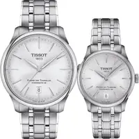 在飛比找momo購物網優惠-【TISSOT 天梭】杜魯爾系列動力80小時機械對錶 情侶手