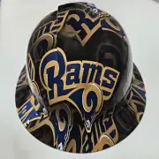 full brim hard hat custom hydro dipped IN LOS ANGELES RAMS NEW