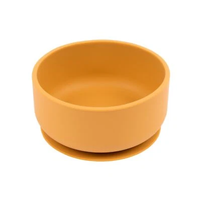1x Tiny Dining Ochre Baby Silicone Suction Bowl Toddler Kids Weaning Feeding