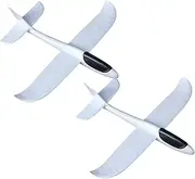 Kisangel Hand-Thrown Airplane Toys Paintable Aeroplane Toys for Boys and Girls Graffiti Planes Birthday Party Favor 2pcs
