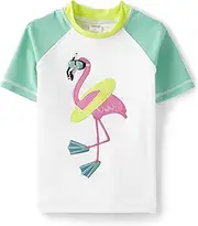 [Gymboree] Girls' and Toddler Embroidered Short Sleeve Rashguard