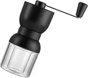 PHENOFICE Bean Grinding Machine Hand Crank 4-Setting Level Porcelain Core Acrylic Container for Home Office