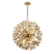 Vencha Brazza 24 Light Crystal Pendant - Gold