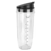 32Oz Replacement Ninja Blender Cups with Cup Lid 900Ml Large Capacity for Ninja 900W 1000W Blender Blacktransparent