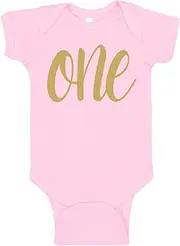 [Aiden's Corner] Baby Boy & Baby Girl First Birthday | Handmade Bodysuits & Shirts | 1st Birthday Gold and Silver Flake Outfits