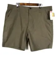 Wrangler Shorts Size 42 Performance Quick Dry Tan Brown Khaki Mens Athletic NEW