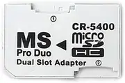 [Video Game Parts] 6Pcs Memory Card Adapter Micro SD to Memory Stick Adapter for PSP Sopport Class10 Micro SD 2GB 4GB 8GB 16GB 32GB [Replace] (Color : White Dual-Slot)