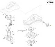 Gearmotor Original Stiga a3000 Rtk Robot Lawn Mower 381395007/0