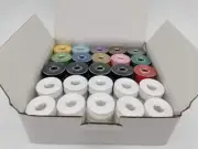 Prewound Bobbin, Size M, Style M, Multi-Color, 75pcs per Box, Plastic Sided, ...