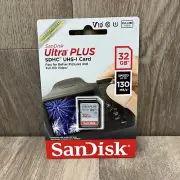 SanDisk Ultra Plus SDHC UHS-I Card - 32GB / 130MB/s