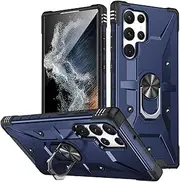 [HAOFUGUI] Case for Google Pixel 6A, Military Shockproof Phone Case, with 360° Ring Holder Phone Cover for Google Pixel 6A-Blue