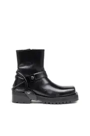 [Diesel] Diesel - D-Texan-Harness boots in polished leather - Boots - Man - Black 43 Black