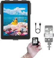 Phone Selfie Monitor Screen, Mini Universal Rear Selfie Display Screen for Phone, Bluetooth and WiFi Connection, Remote Control Monitor for Vlog, Live Shooting