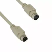 KNTK 3ft Mini DIN6 to MDIN 6 Extension Cable Male to Female PS/2 Keyboard Mouse