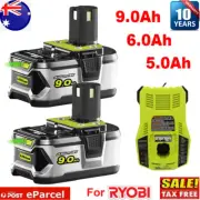 18V 6.0Ah 9.0Ah 5.0Ah P108 Lithium Battery For RYOBI ONE+ PLUS P104 P107/Charger