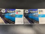 Genuine OEM HP PageWide XL 848A Ink set (Magenta, Yellow) NEW 2023/2024 See Date