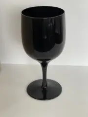 Set of Four (4) Noritake Viewpoint Goblets Orig box Midnight Black Vintage NOS