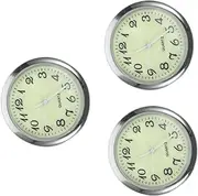 CLISPEED 3pcs Car Clock Time Clock Dashboard Dashcams for Cars Car Stuff Auto Stick on Clock Mini Round Clock Vehicle Clock Car Dash Clock Tiny Clock Auto Mini Clock Truck Clock Metal