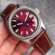Titanium 36mm Tandorio Red Dial Sapphire Glass NH35A Automatic Mens Watch