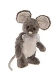Charlie Bears - Yarg Mouse Teddy Bear Small Collectable Soft Plush with Bow